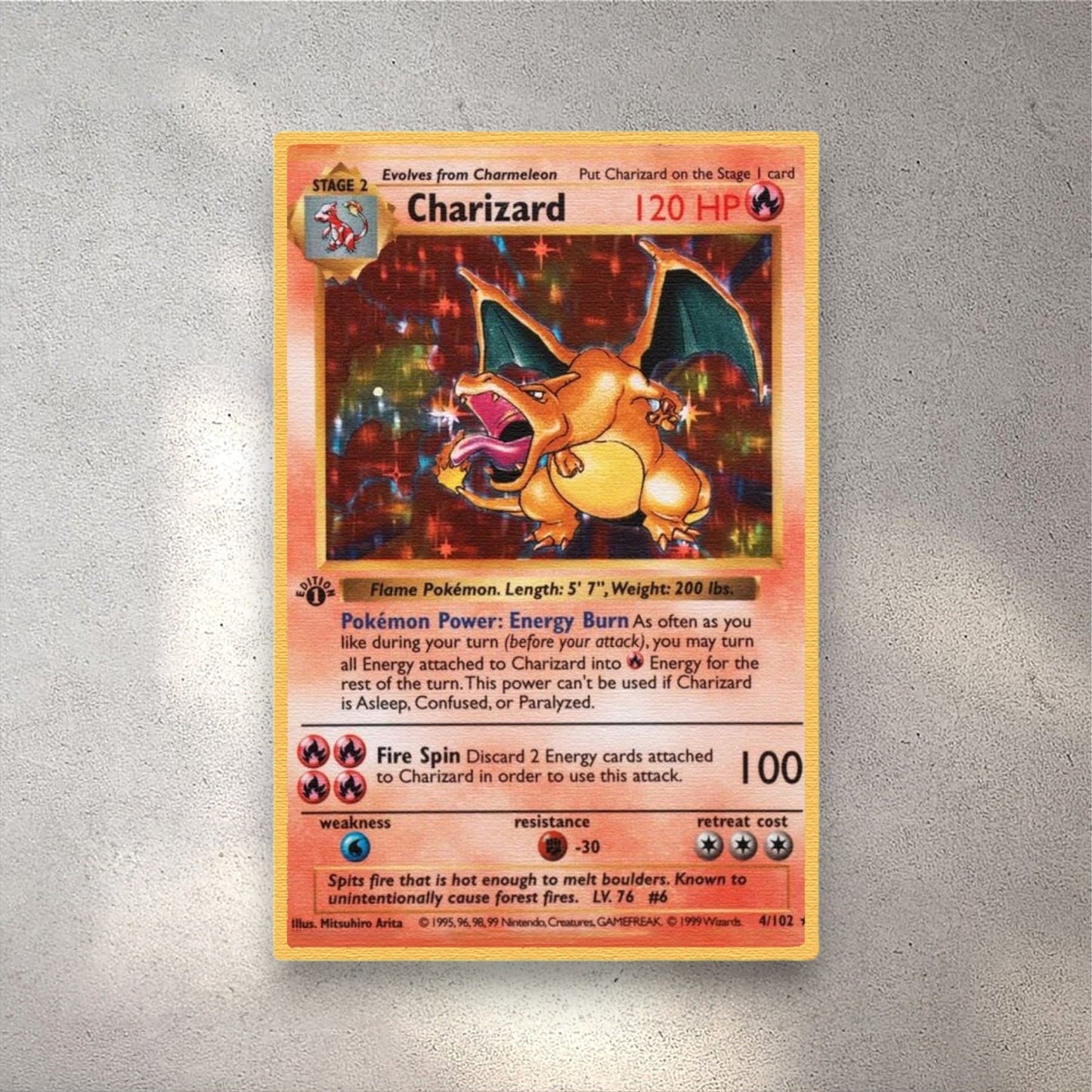 4/102 BASE SET CHARIZARD 🔥🐉